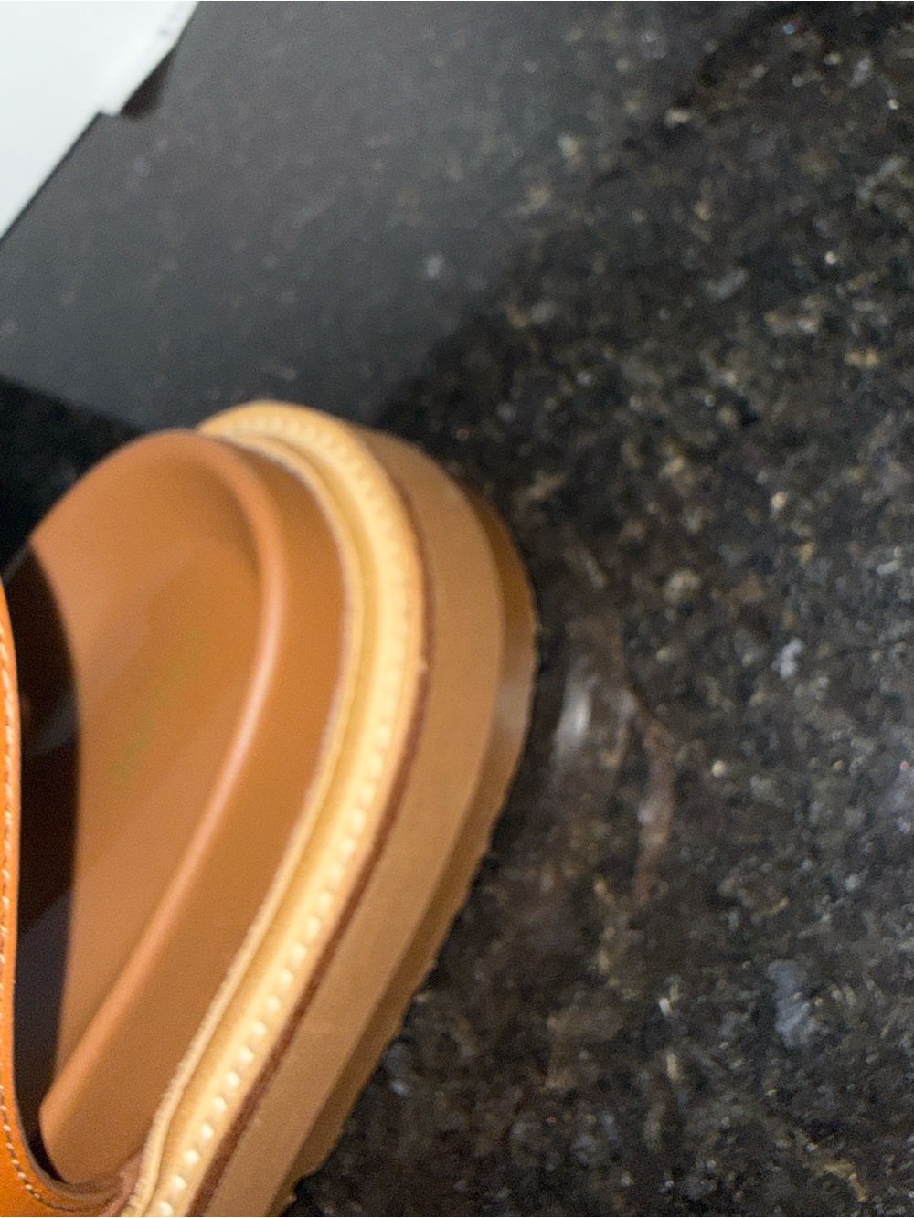 Celine Triomphe  Leather Brown Double-Strap Slingback Sandal with Gold Accent - Picture 11 of 16